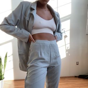 Pretty Little Thing | Powder Blue Suit SET